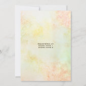 Invitation Aquarelle Succulente Fête des mariées florale (Dos)