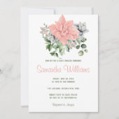 Invitation Aquarelle Succulente moderne Botanique Vert Corail (Devant)