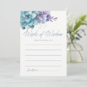 Invitation Aquarelle Succulents Conseils pour le Baby shower  (Debout devant)