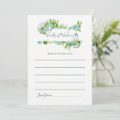 Invitation Aquarelle Succulents Conseils pour le Baby shower (Debout devant)