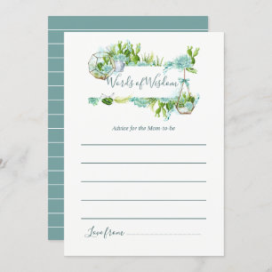 Invitation Aquarelle Succulents Conseils pour le Baby shower 