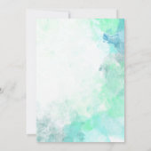 Invitation Aquarelle Succulents garçon Confirmation (Dos)