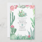 Invitation Aquarelle Succulents Mariage Bridesmaids Déjeuner (Devant)