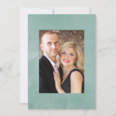 Invitation Aquarelle Succulents Photo Mariage (Dos)