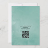 Invitation Aquarelle Succulents QR Code RSVP Mariage (Dos)