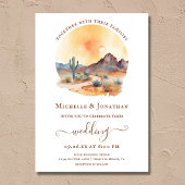 Invitation Aquarelle Sud-Ouest Désert Tout en un Mariage