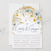 Invitation Aquarelle Sunny Jaune Élégance Mariage Floral (Devant)