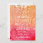 Invitation Aquarelle Sunset Beach Couple Wedding shower (Devant)