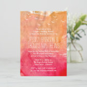 Invitation Aquarelle Sunset Beach Couple Wedding shower (Debout devant)