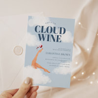 Aquarelle sur la Fête des mariées de vin nuageux