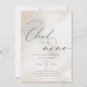 Invitation Aquarelle sur la Fête des mariées Nuage 9 (Devant)