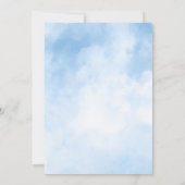 Invitation Aquarelle sur la Fête des mariées Nuage 9 (Dos)