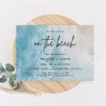 Invitation Aquarelle Sur La Plage Destination Mariage<br><div class="desc">Sur The Beach Watercolor Destination Wedding INvitations Ajoutez du texte personnalisé au verso pour fournir toutes les informations supplémentaires nécessaires pour vos invités.</div>