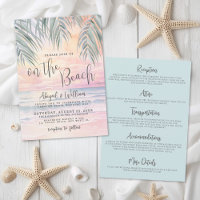 Aquarelle sur la plage mariage tout en un