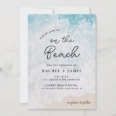 Invitation Aquarelle Sur Le Mariage De Plage (Devant)