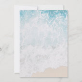 Invitation Aquarelle Sur Le Mariage De Plage (Dos)