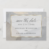 Invitation Aquarelle sur pierre de granit gris clair (Devant)