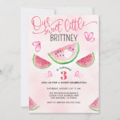 Invitation Aquarelle Sweet Little Watermelon Anniversaire (Devant)