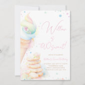 Invitation Aquarelle Sweets Girl Two Sweet Anniversaire (Devant)