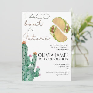 Invitation Aquarelle taco sur un futur diplôme