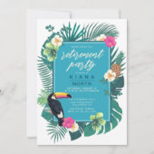 Invitation Aquarelle Teal de retraite tropical ID577 (Devant)
