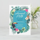 Invitation Aquarelle Teal de retraite tropical ID577 (Debout devant)