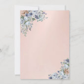 Invitation Aquarelle Teapot Blueberry Floral Baby shower (Dos)