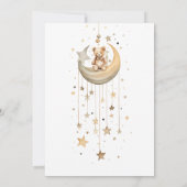 Invitation Aquarelle Teddy Bear Balloons Baby shower garçon (Dos)