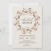 Invitation Aquarelle tendance automne fleur sauvage Fête des  (Devant)