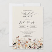 Invitation Aquarelle tendance automne fleur sauvage Fête des (Devant)
