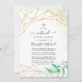 Invitation Aquarelle tendance Mariage virtuel en ligne géomét (Devant)