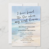 Invitation Aquarelle tendance plage Ocean Christian Mariage (Devant)