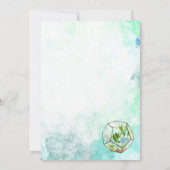Invitation Aquarelle Terrarium en verre Mariage (Dos)