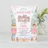 Invitation Aquarelle Terre De Sucres Casse-Noisette Anniversa (Debout devant)