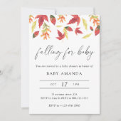 Invitation Aquarelle tombant pour le baby shower (Devant)