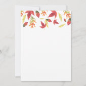 Invitation Aquarelle tombant pour le baby shower (Dos)