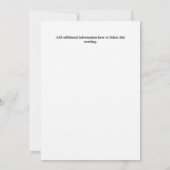 Invitation Aquarelle Toscane Villa Toscane paysage vinicole (Dos)