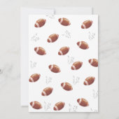 Invitation Aquarelle toucher chaussures de football américain (Dos)