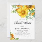 Invitation Aquarelle Tournesol et Fête des mariées d'épine de (Devant)