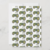 Invitation Aquarelle Tracteur vert 2e anniversaire (Dos)