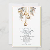 Invitation Aquarelle traditionnelle hiver Joyeux Noël Invi (Devant)