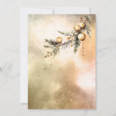 Invitation Aquarelle traditionnelle hiver Joyeux Noël Invi (Dos)