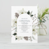 Invitation Aquarelle traditionnelle hiver Joyeux Noël Invi (Debout devant)