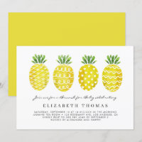 Aquarelle Tropical Cute Ananas Baby Brunch