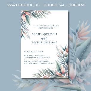 Invitation Aquarelle Tropical Dream-Mariage