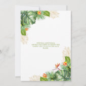 Invitation Aquarelle Tropical Engagement Party Floral Gold (Dos)