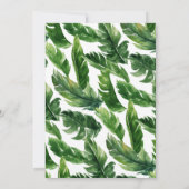 Invitation Aquarelle Tropical Feuilles Wreath Bautizo (Dos)