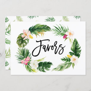 Invitation Aquarelle Tropical Floral Wreath Faveurs Signal