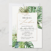 Invitation Aquarelle Tropical Jungle Bridal Invitat (Devant)