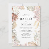 Invitation Aquarelle Tropical Love Floral Mariage (Devant)